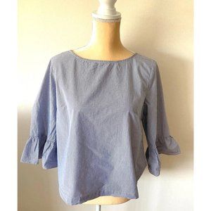 Madewell Striped Bell Sleeve Blouse Size Medium